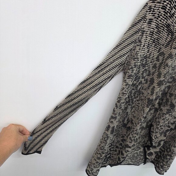 Cache Womens XS Metallic Animal Print Cardigan Open Front Long Sleeve Evening - Picture 9 of 14